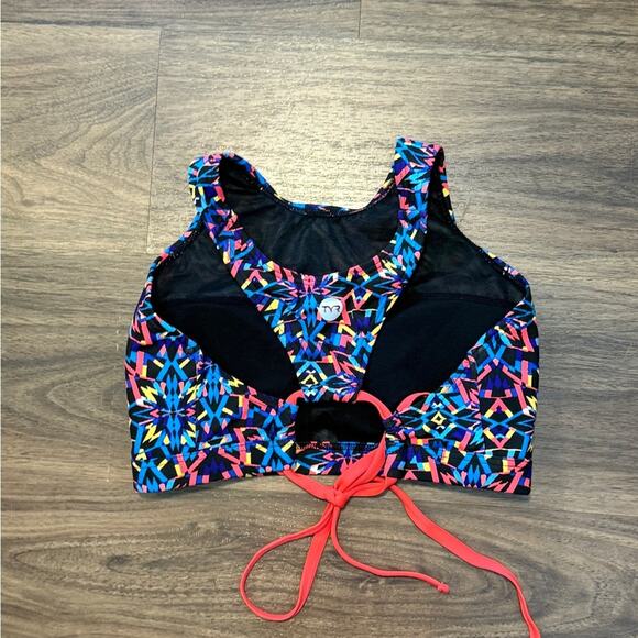 TYR Multicolor Geometric Pattern Swim Top TYR Size Small - Picture 2 of 5